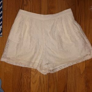 White Lace Shorts